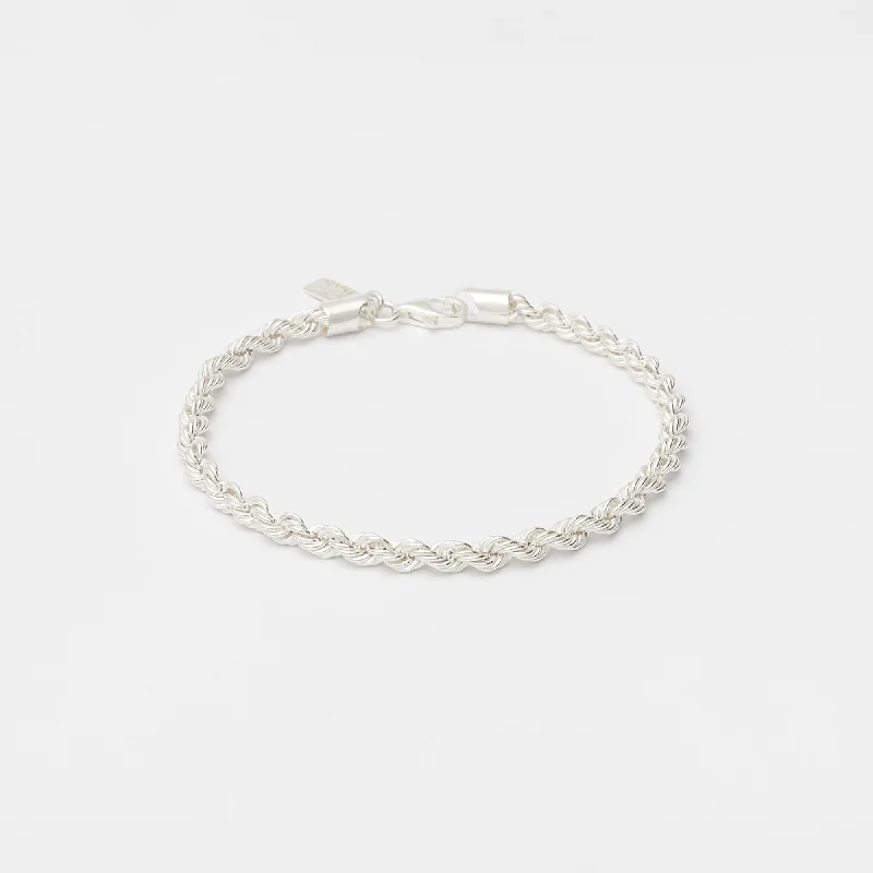 Embroidered bangles-Eternal Link Bracelet in Silver for Him