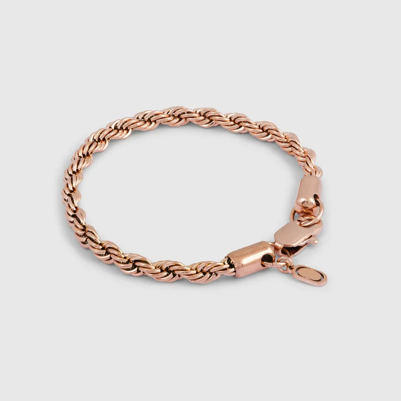 Grand stone bracelets-Rope Bracelet (Rose Gold) 5mm