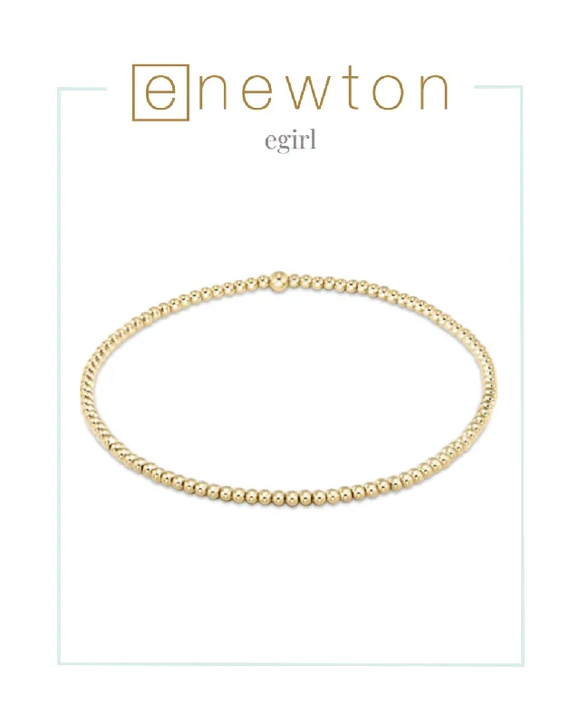 Coiled wire bangles-E Newton EGirl | Classic Gold 2mm Bead Bracelet