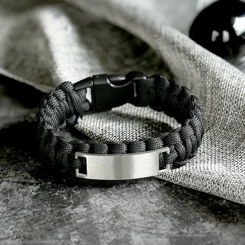 Full moon bangles-Star Of Life Stainless Steel Paracord Bracelet