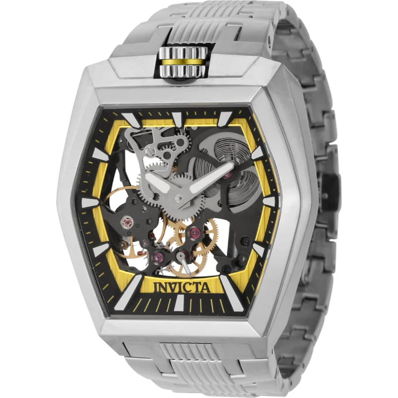 Thick gold bracelets-Invicta Men's Watch - Akula Mechanical Skeleton Dial Silver Tone Bracelet | 44012