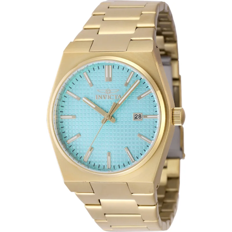 Soft shape bangles-Invicta Men's Watch - Speedway Light Blue Dial Yellow Gold Steel Bracelet | 48401