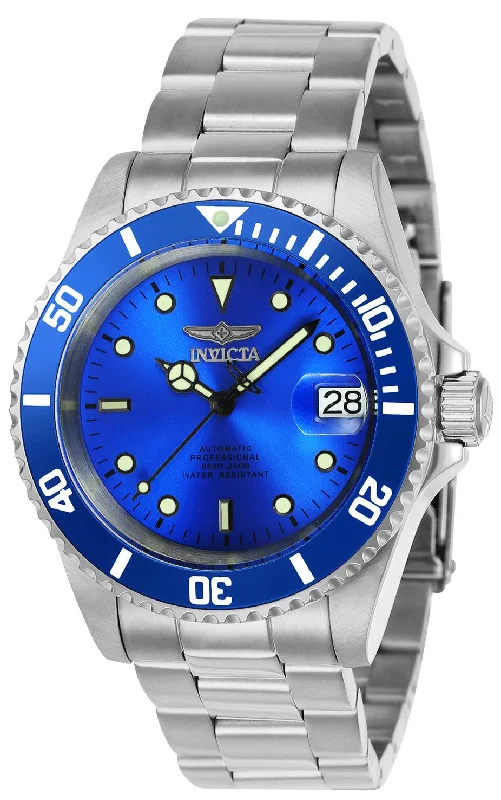 Micro star bracelets-Invicta 24761 Men's Pro Diver Automatic Blue Dial Stainless Steel Bracelet Dive Watch