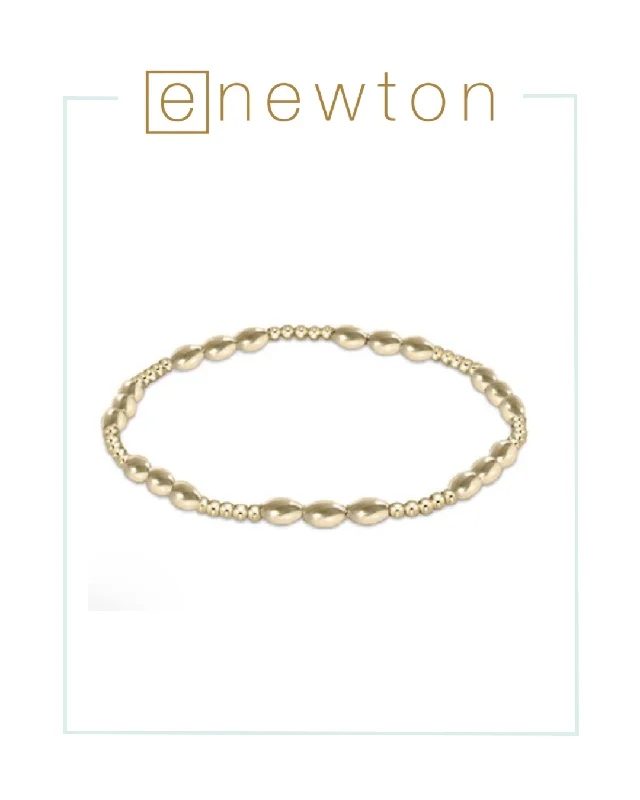 Clustered gem bracelets-E Newton Harmony Joy Pattern 2mm Bead Bracelet - Gold