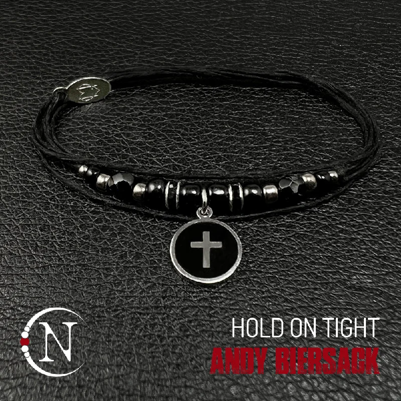 Letter stamp bangles-Hold on Tight NTIO Rebel Bracelet by Andy Biersack