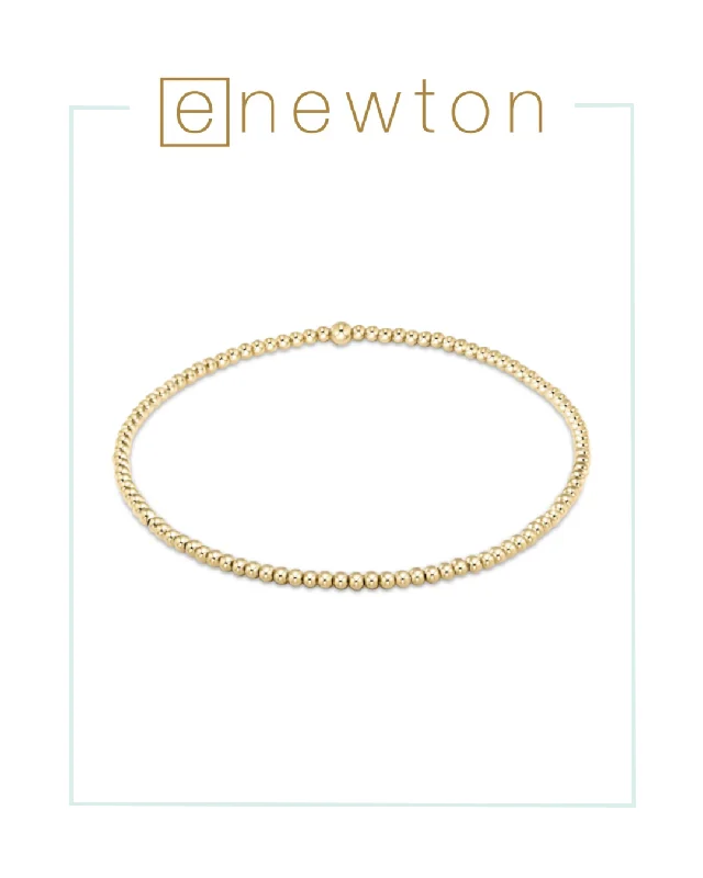 Tiny wing bangles-E Newton Classic Gold 2.5mm Bead Bracelet