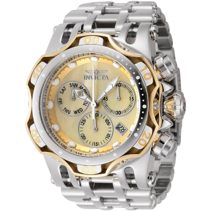 Shining crystal bangles-Invicta Men's Watch - Fusion Quartz Chronograph Gold Tone Dial Bracelet | 45655