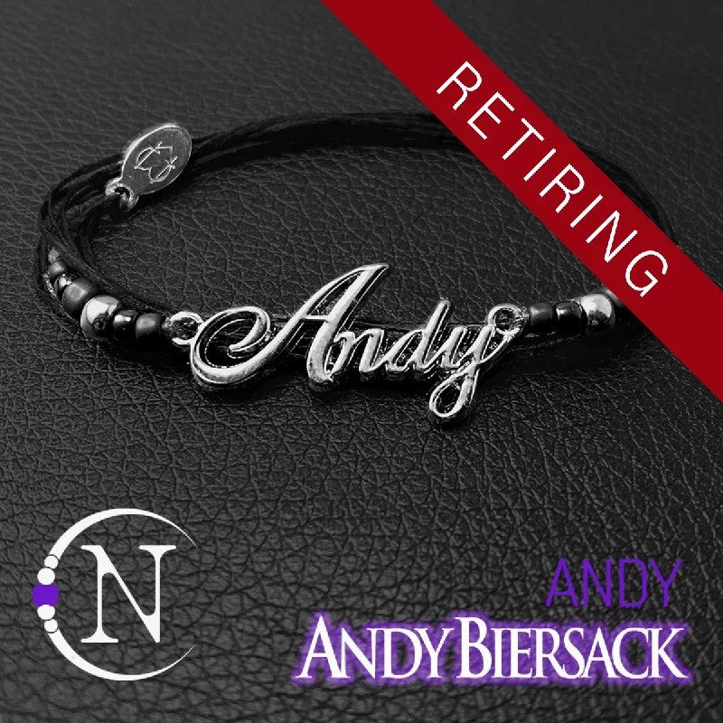 Planetary theme bracelets-Andy ~ NTIO Nameplate Bracelet by Andy Biersack