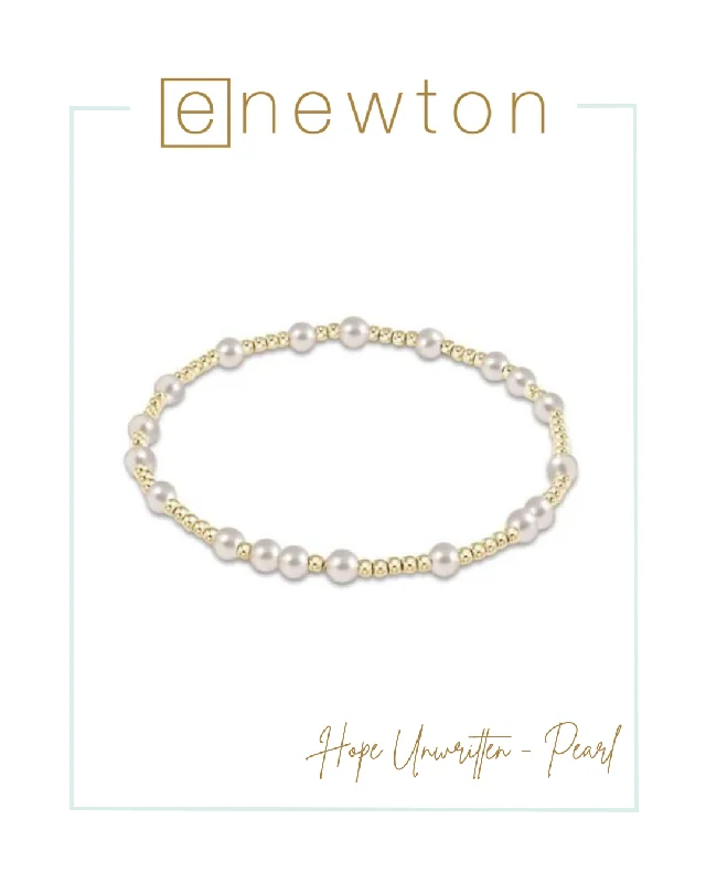 Shimmering druzy bangles-E Newton Hope Unwritten 5mm Bead Bracelet - Pearl