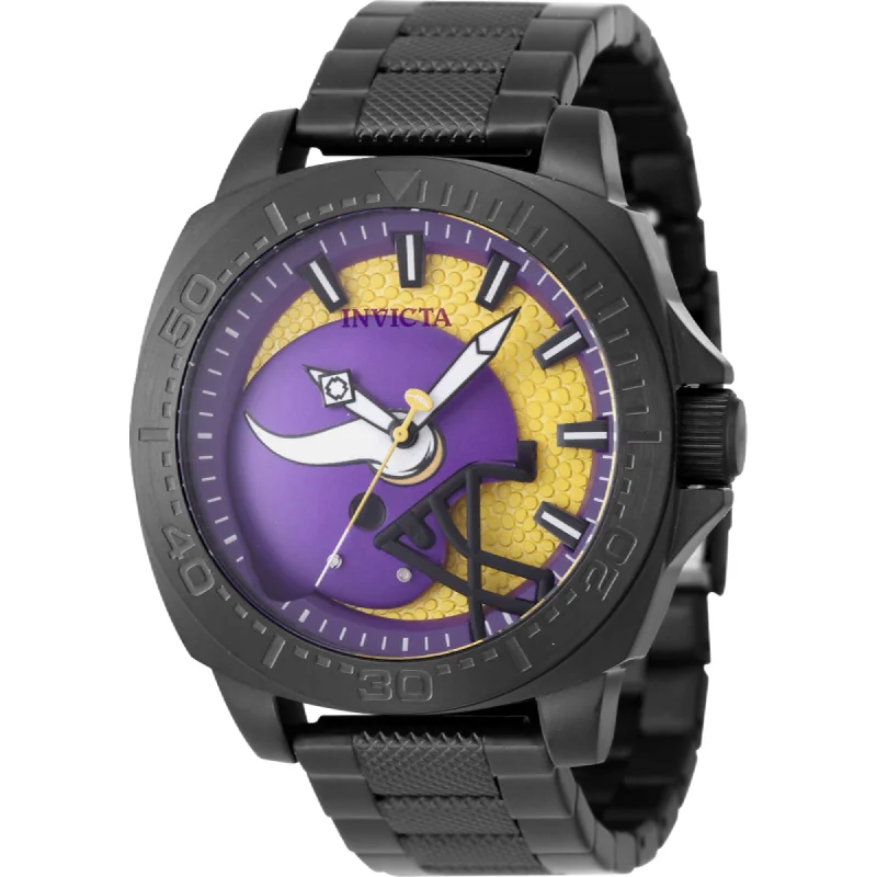 Multi-bead bangles-Invicta Men's Watch - NFL Minnesota Vikings Yellow and Purple Dial Bracelet | 47889