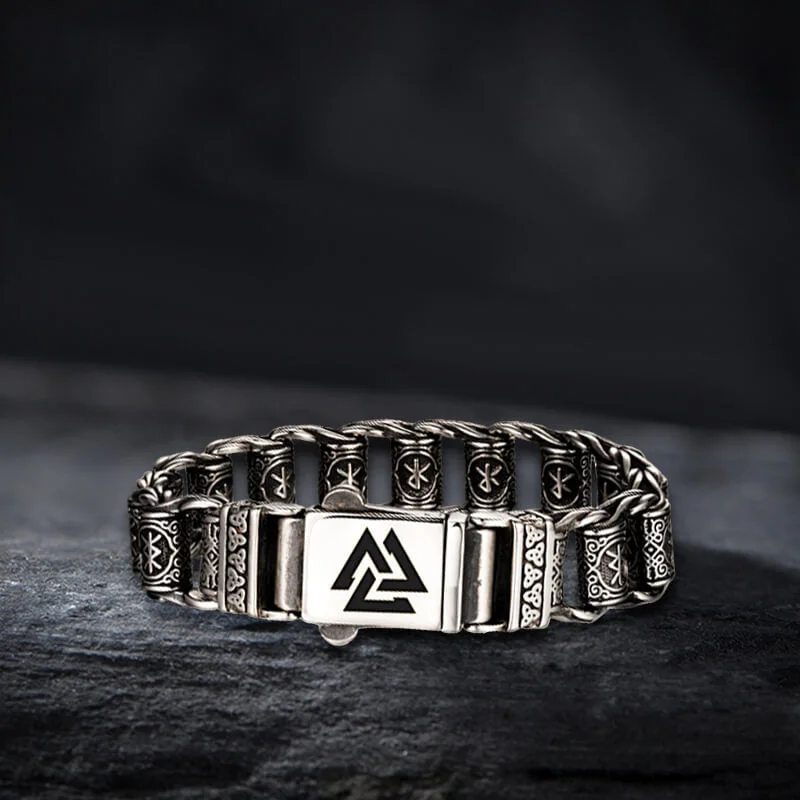 Tiny wing bangles-Nordic Viking Rune Stainless Steel Bracelet