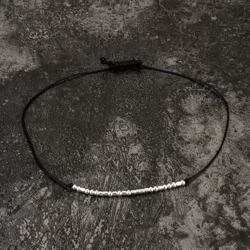 Woven tribal bangles-Fuck Off Morse Code Sterling Silver Bracelet