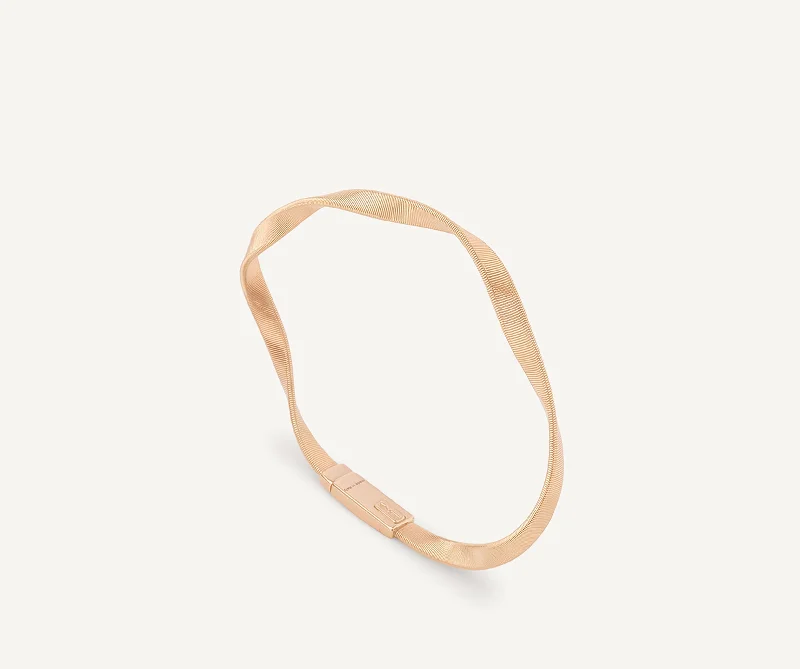 Gem-wrapped bangles-18K Rose Gold Twisted Supreme Bracelet