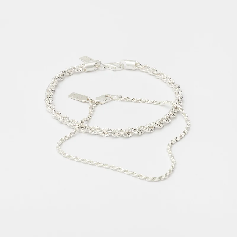 Fine pearl bangles-Stack Eternal Link Bracelets in Sterling Silver for Him