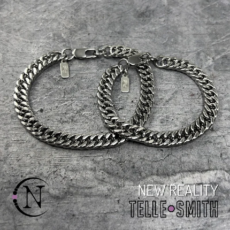 Clean link bangles-2 Piece New Reality Chain Bracelet Bundle by Telle Smith