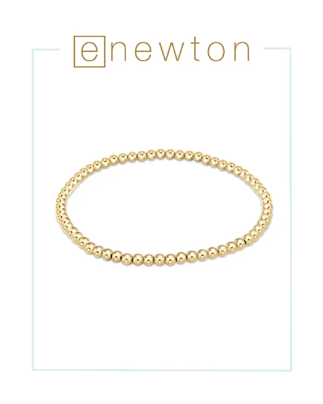 Fluid form bracelets-E Newton Classic Gold 3mm Bead Bracelet