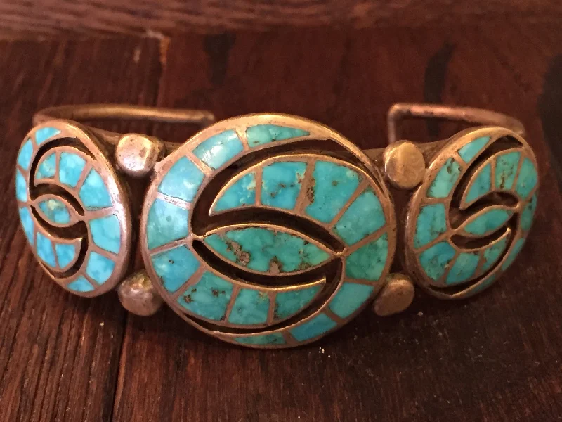 Tiny wing bangles-Vintage Zuni Gaspar Bracelet