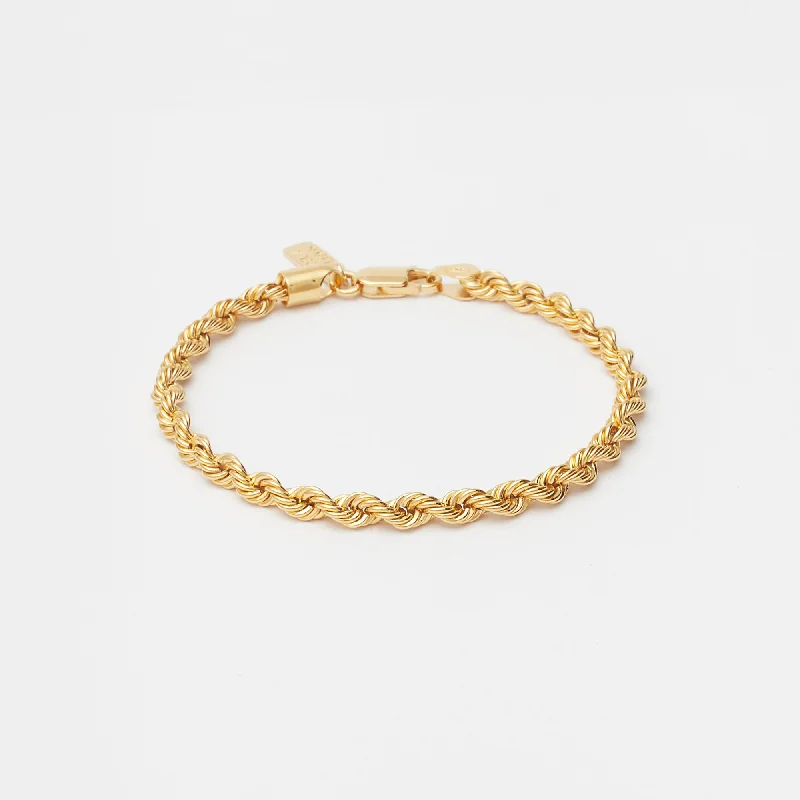 Burnished bronze bangles-Eternal Link Bracelet in Gold for Him