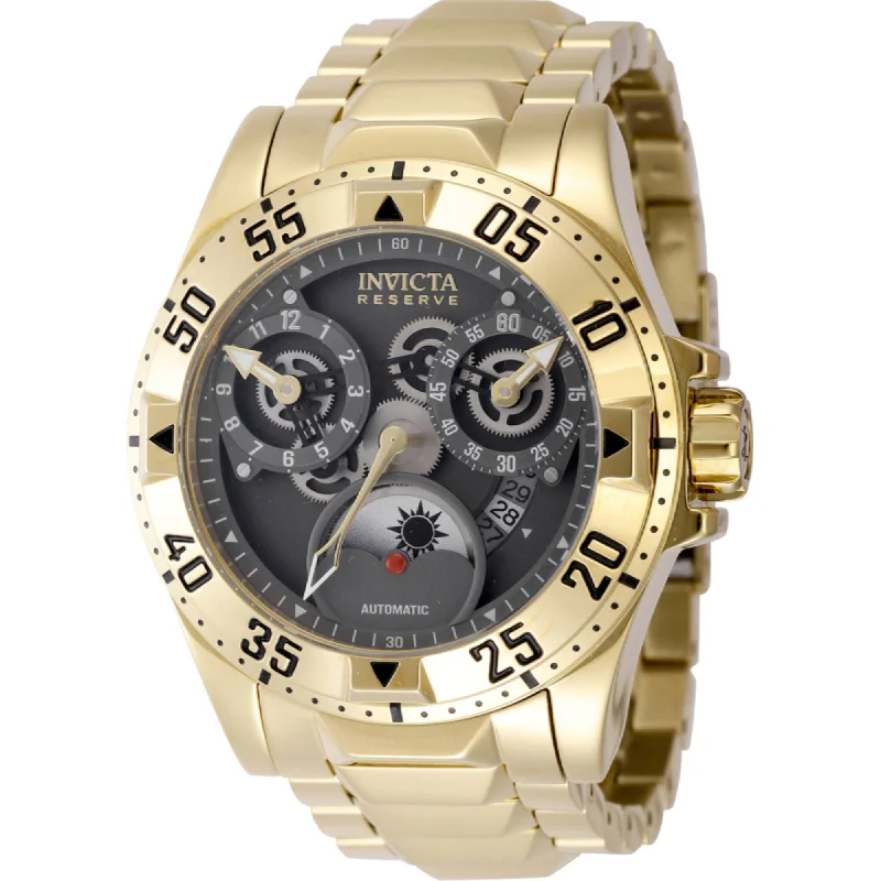 Shadow gothic bracelets-Invicta Men's Watch - Reserve Excursion Automatic Yellow Gold Steel Bracelet | 47571