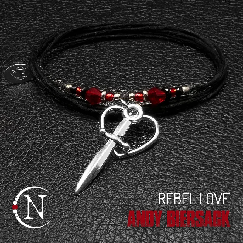 Letter stamp bangles-Rebel Love NTIO Bracelet by Andy Biersack ~ Limited Edition