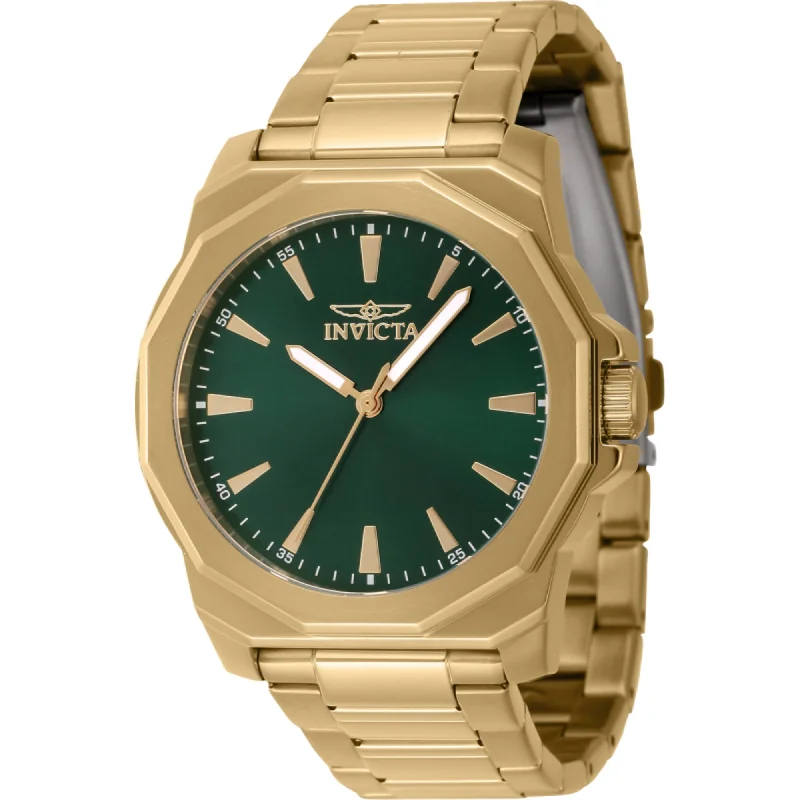 Broad stone bangles-Invicta Men's Watch - Speedway Quartz Green Dial Yellow Gold Bracelet | 46841