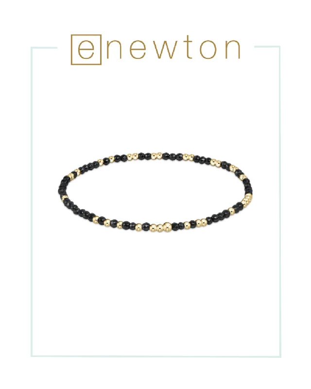 Clear bead bangles-E Newton Hope Unwritten Gemstone Bracelet - Faceted Hematite