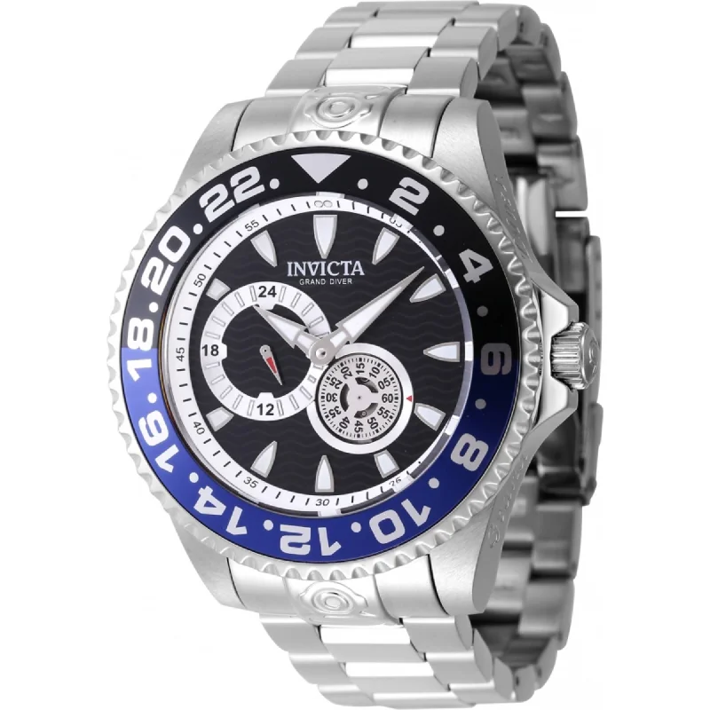 Dove charm bangles-Invicta Men's Watch - Pro Diver Automatic Blue and Black Bezel Steel Bracelet | 47300