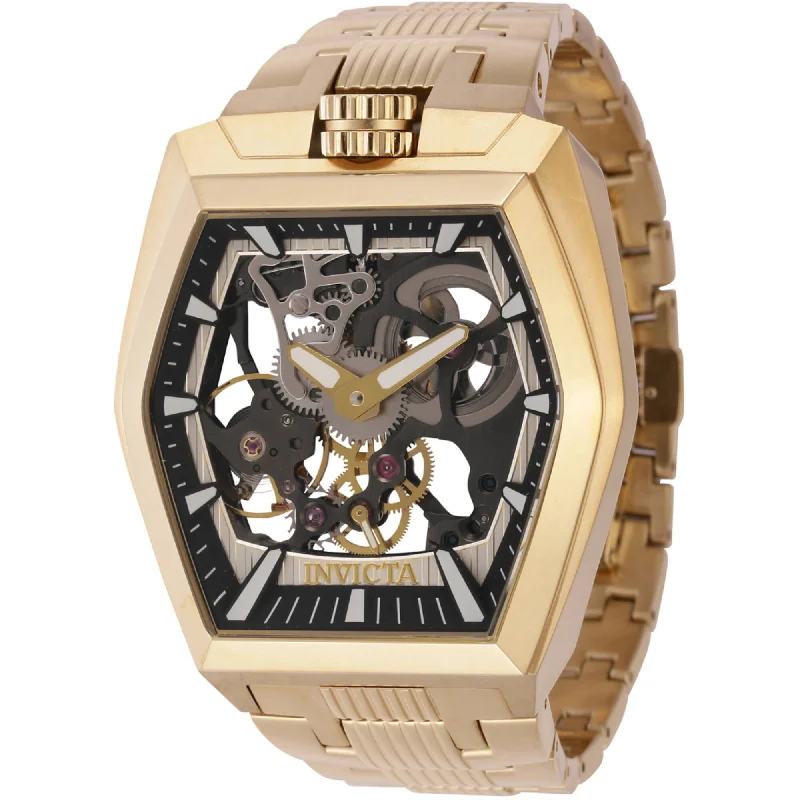 Grand stone bracelets-Invicta Men's Watch - Akula Mechanical Black, Ivory Skeleton Dial Bracelet | 44013