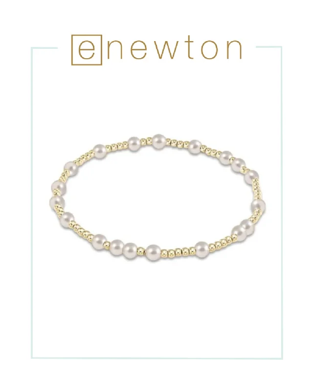 Curved art bracelets-E Newton Hope Unwritten 4mm Bead Bracelet - Pearl