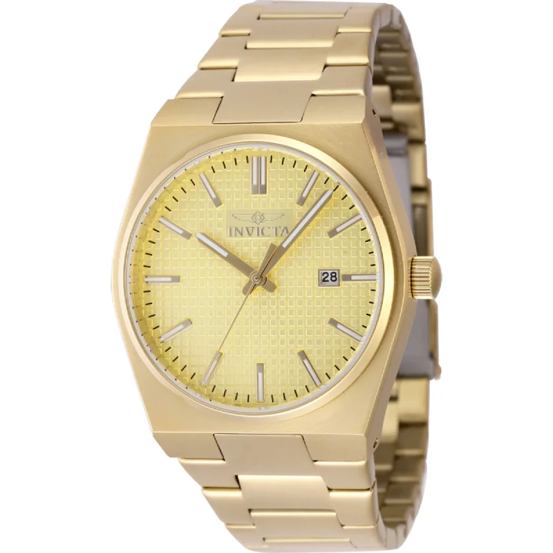 Lotus motif bangles-Invicta Men's Watch - Speedway Quartz Gold Tone Dial Stainless Steel Bracelet | 48398