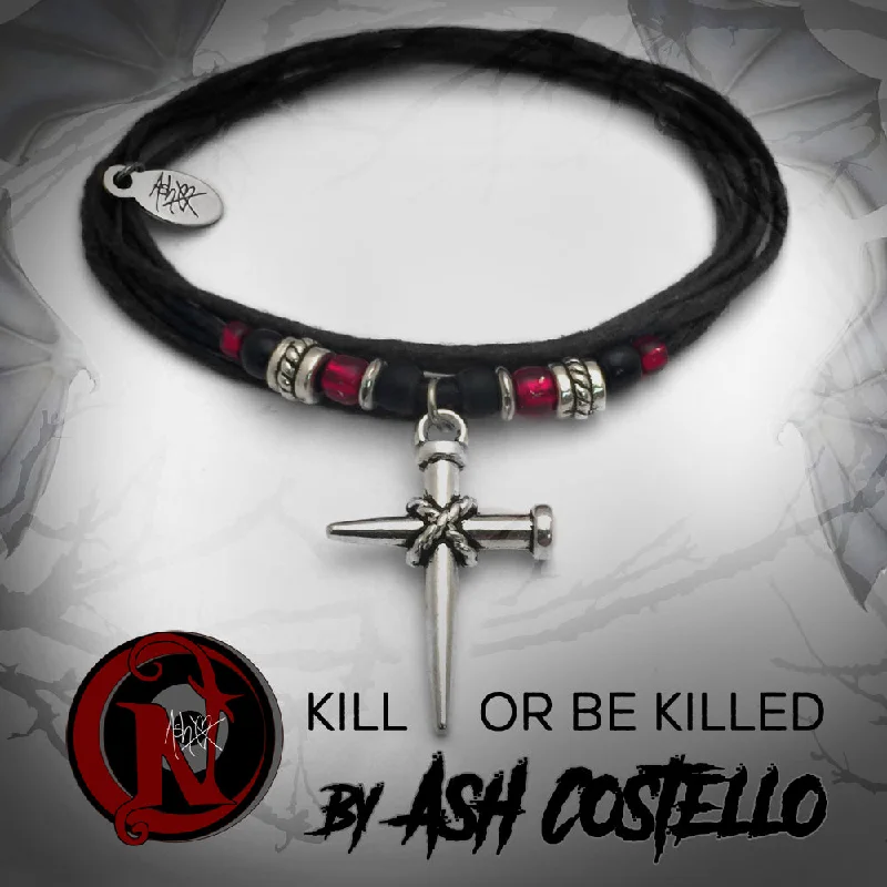 Charm eye bangles-Kill or Be Killed Extra Thick NTIO Bracelet or Necklace by Ash Costello