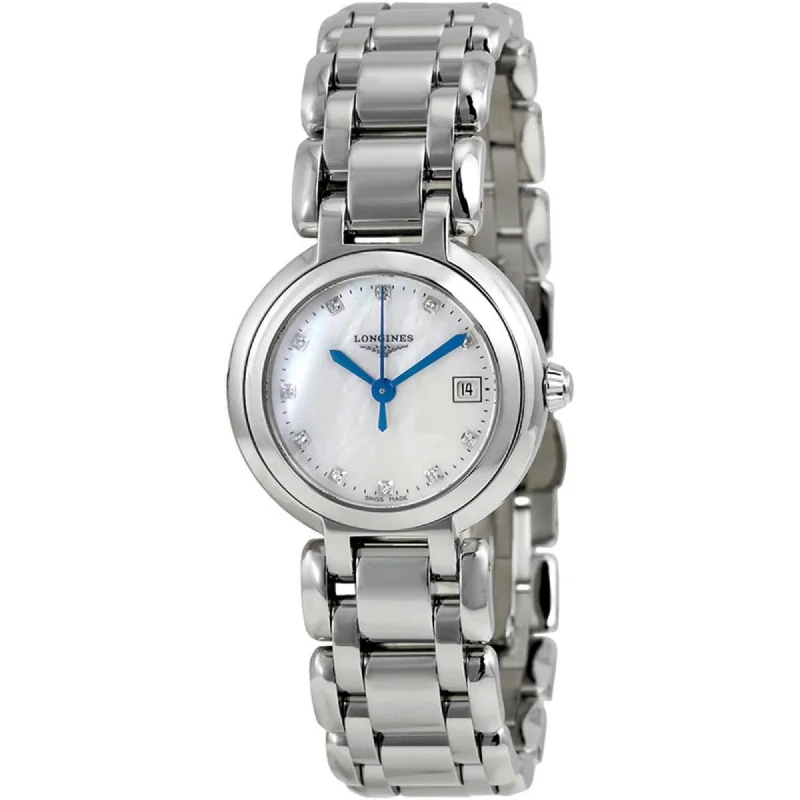 Woven bead bracelets-Longines Women's Watch - Primaluna Quartz White Dial Silver Tone Bracelet | L81104876