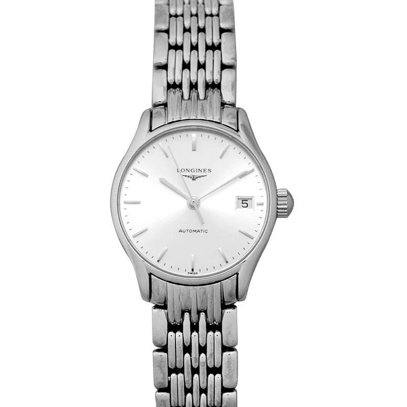 Wave pattern bracelets-Longines Women's Watch - Lyre Silver Tone Dial Stainless Steel Bracelet | L43604726