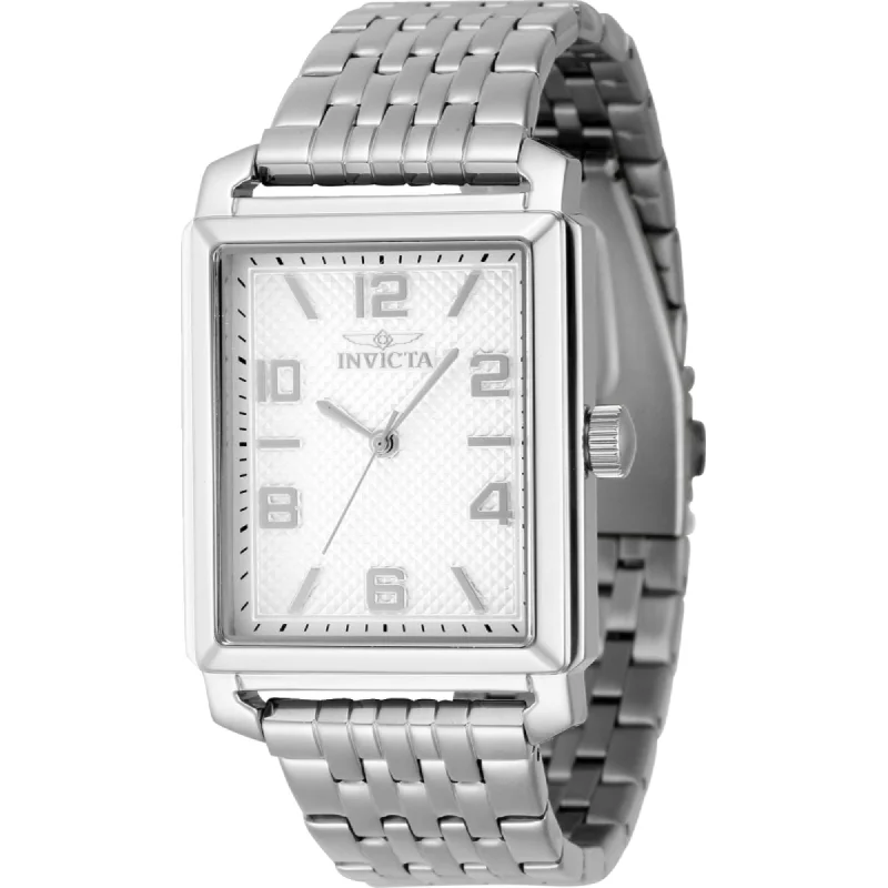 Polished clay bracelets-Invicta Men's Watch - Vintage Silver Dial Stainless Steel Bracelet Quartz | 46634