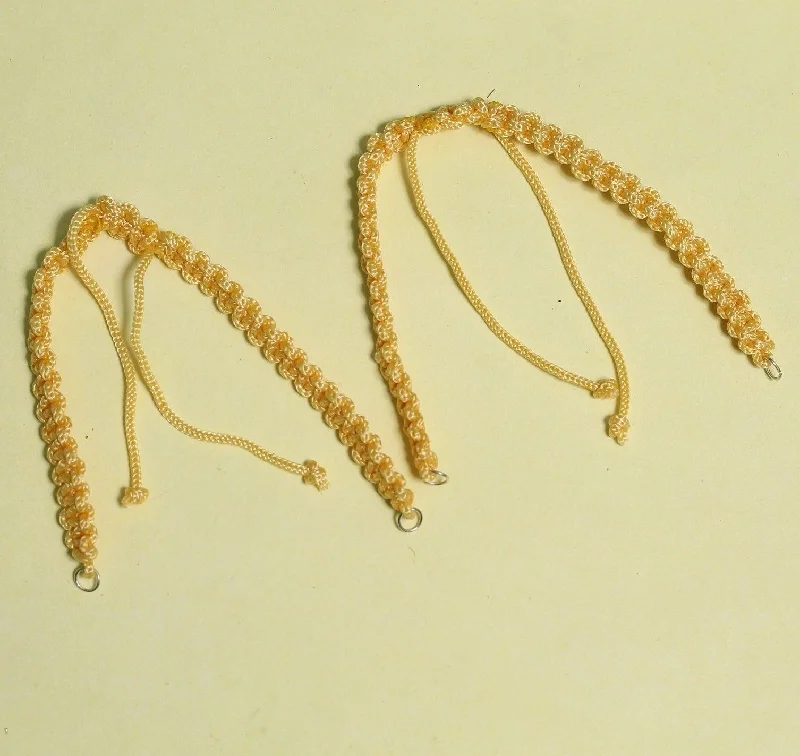 Broad link bracelets-Ready To Use Bracelets Thread Dori Yellow